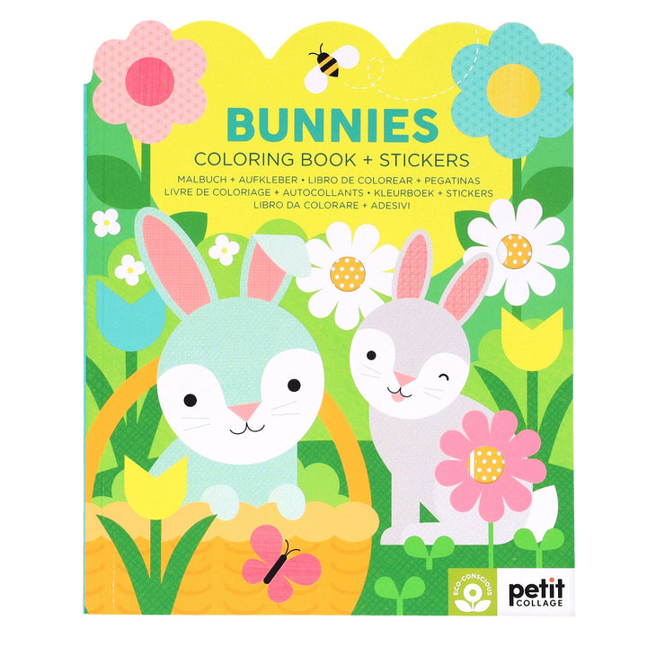 Bunnies Coloring Book + Stickers