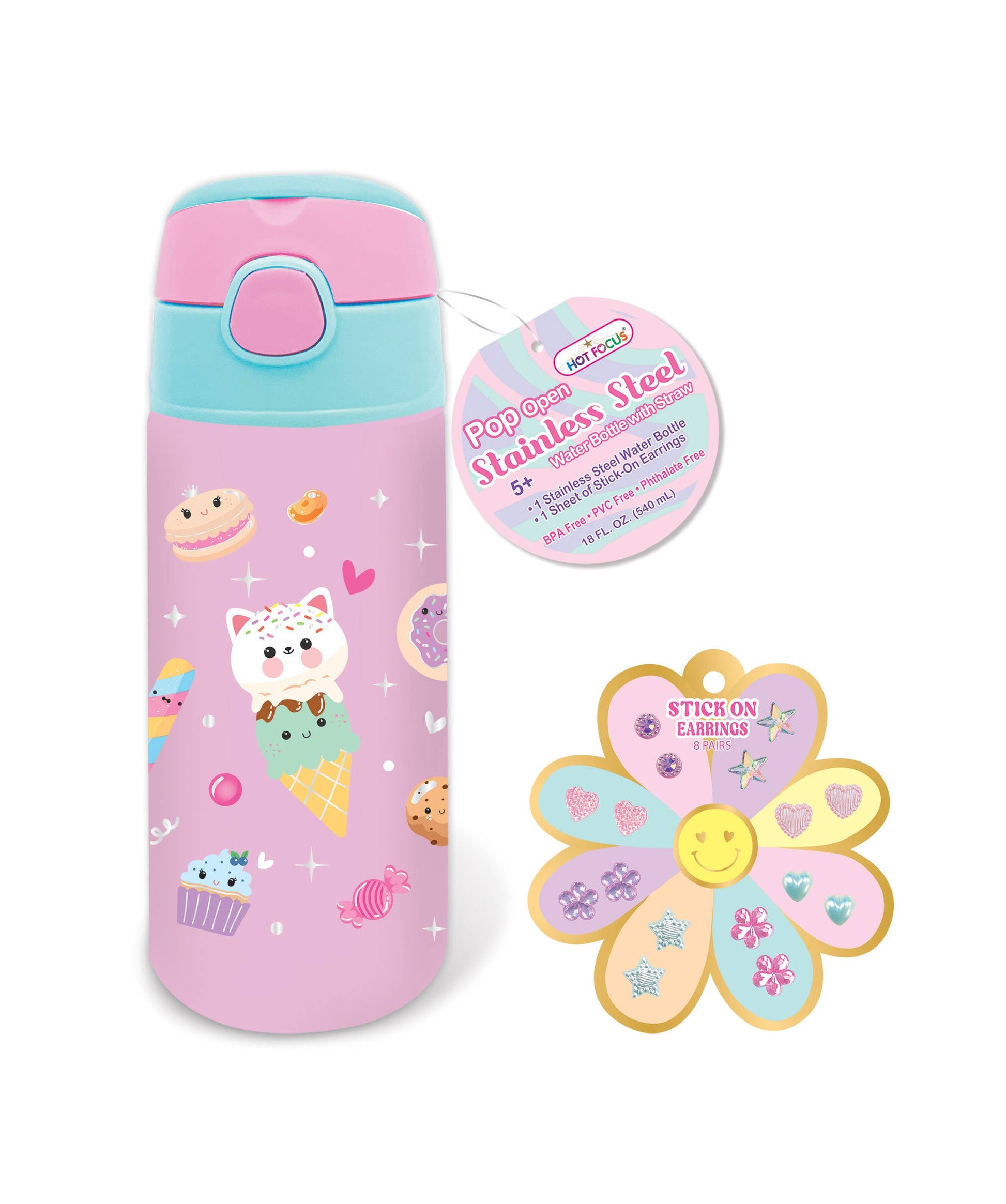 Pop Open Stainless Steel Waterbottle | Sweets