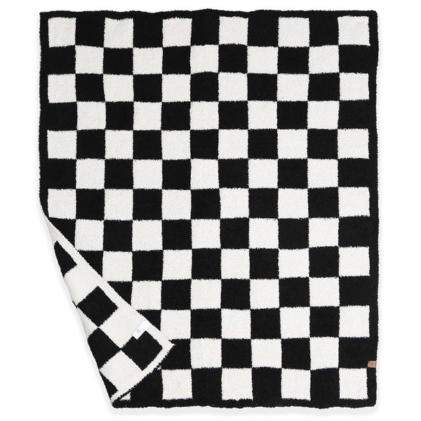 Kids Checkered Pattern Soft Throw Blanket | Pink