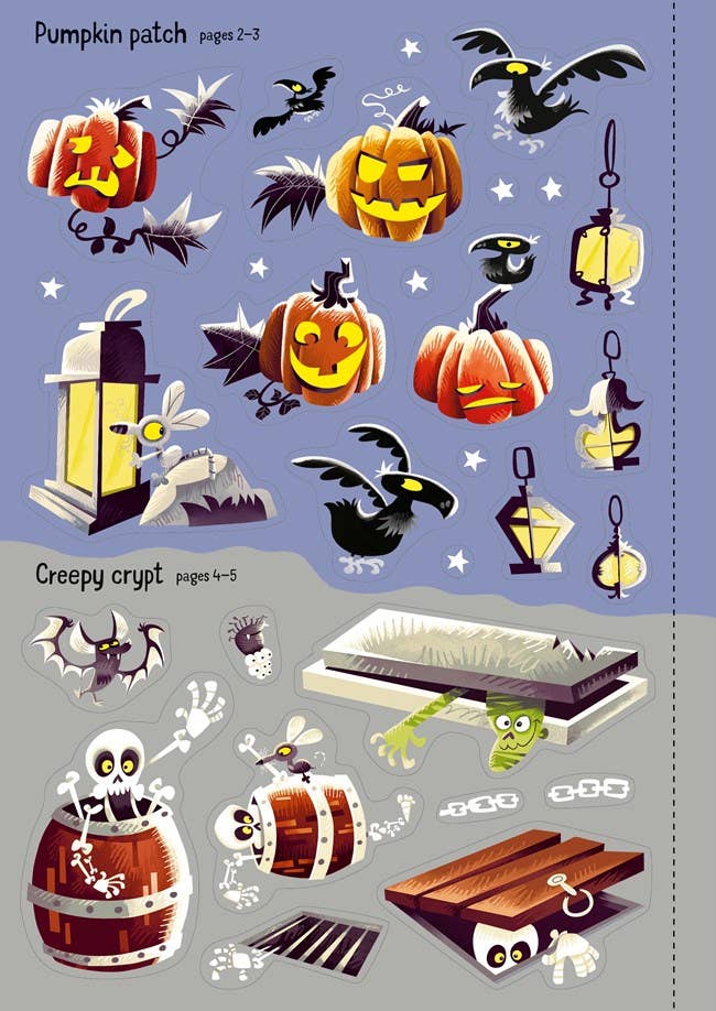 Sparkly Halloween Sticker Book | Usborne