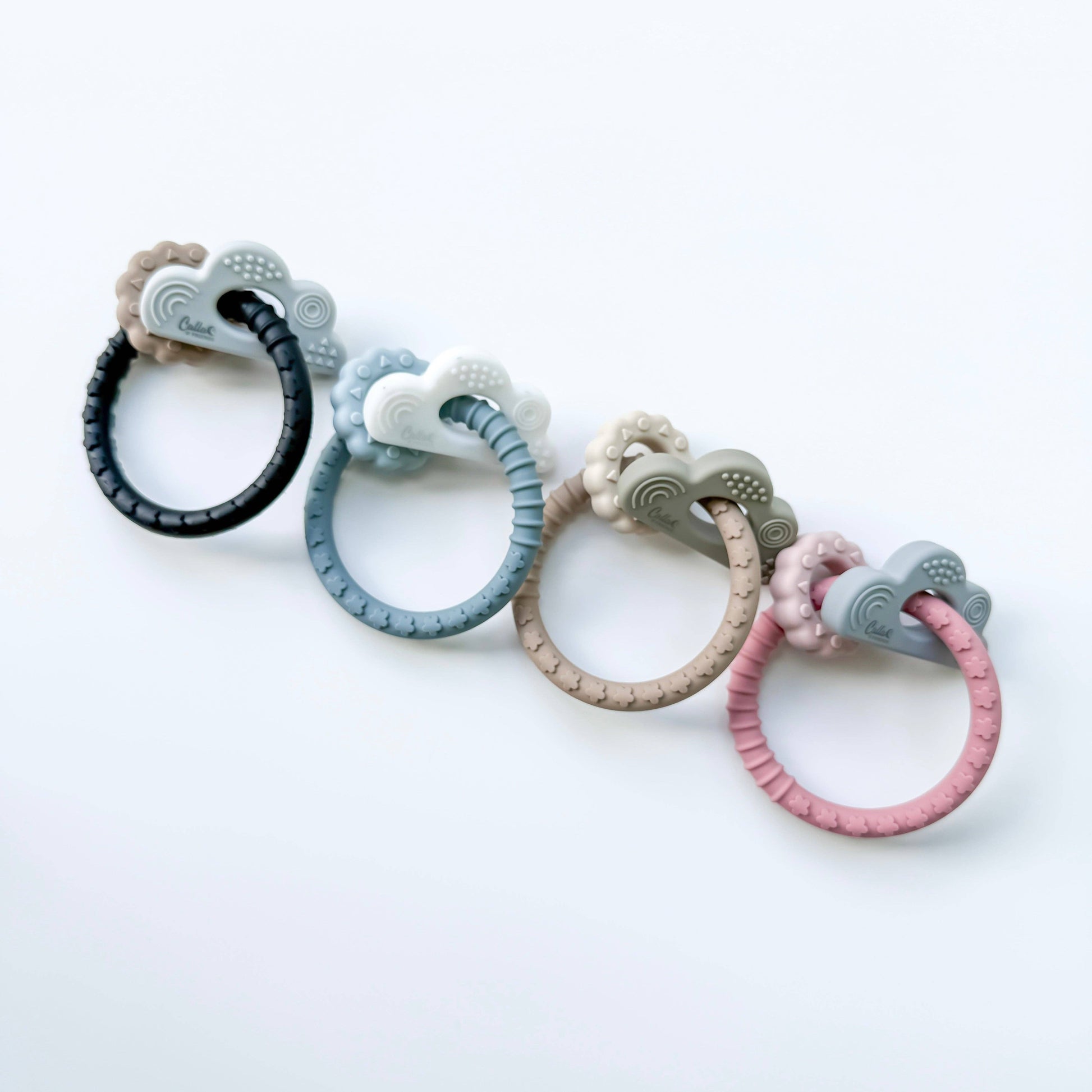 Cloudy Days Silicone Teether | Slate Blue