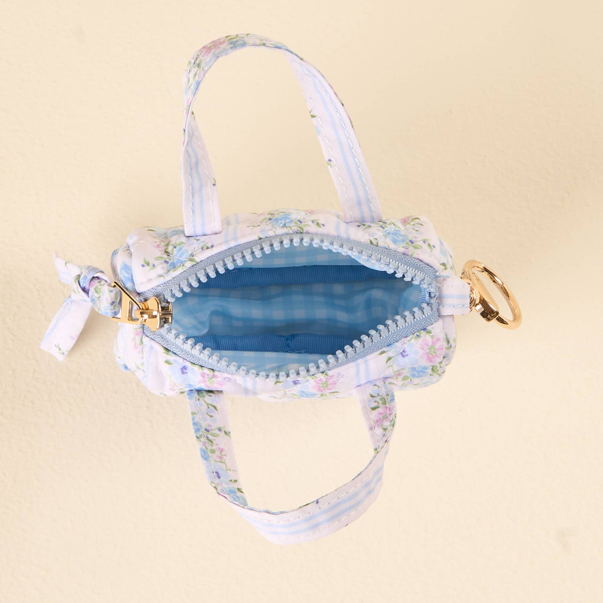 Itty Bitty Duffle Bag Charm-Petal Parade Blue