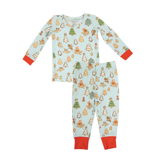 Long Sleeve Pajama Set | Gingerbread Sleigh Ride