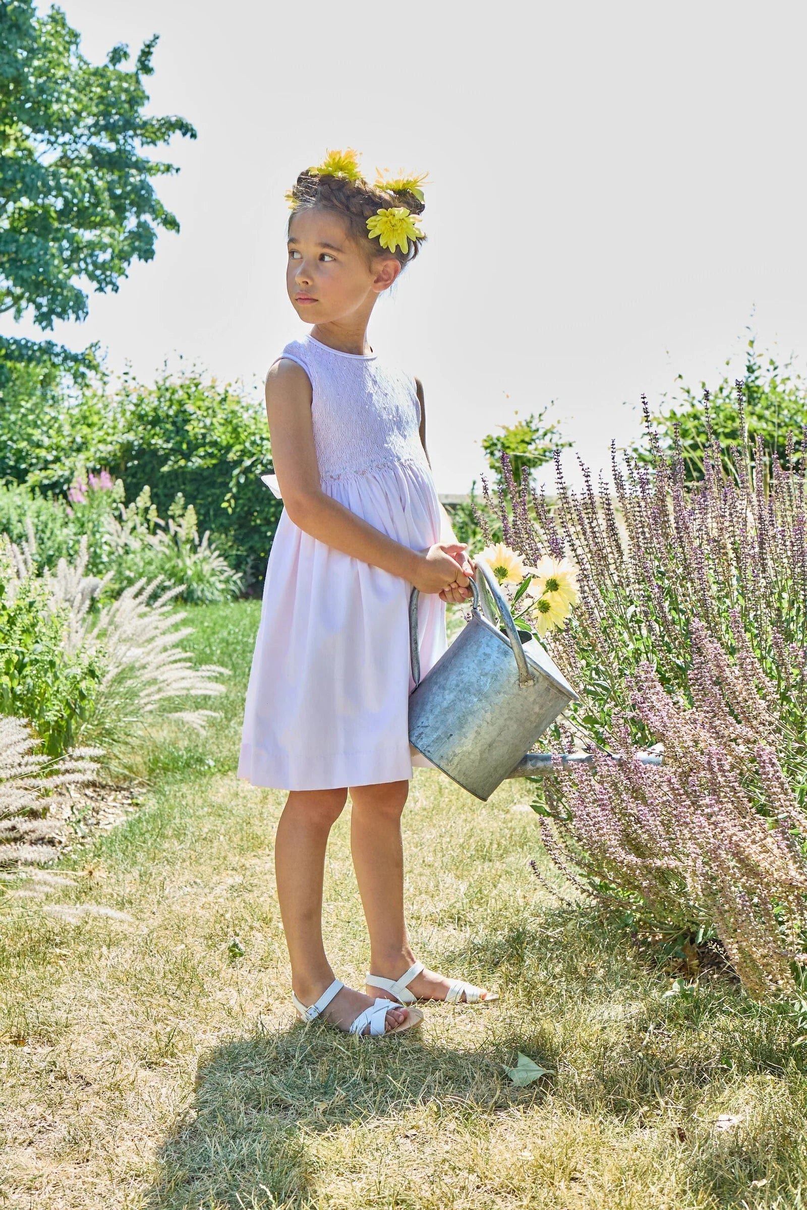 Emma Smocked Dress I Pink Piqué