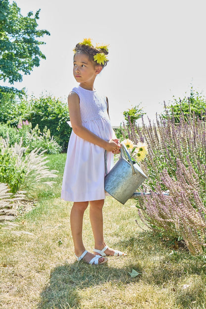 Emma Smocked Dress I Pink Piqué