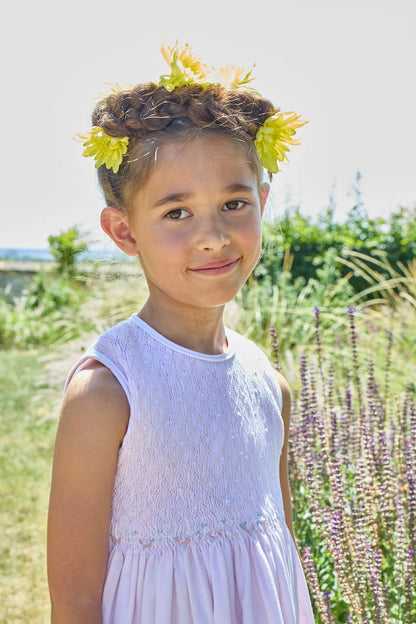 Emma Smocked Dress I Pink Piqué