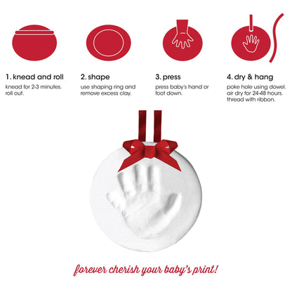 Baby Handprint or Footprint Christmas Ornament Kit