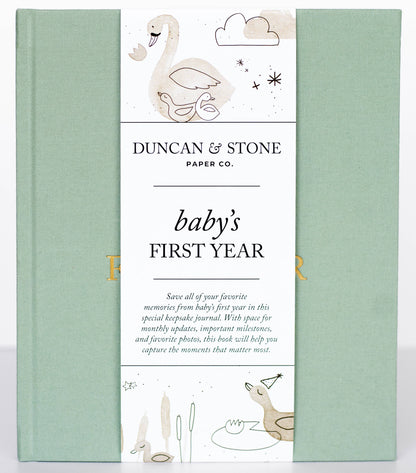 Baby's First Year Memory Book & Photo Album |  Dusty Rose