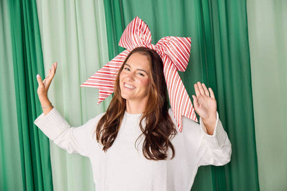 Peppermint Pop Jumbo Bow Headband