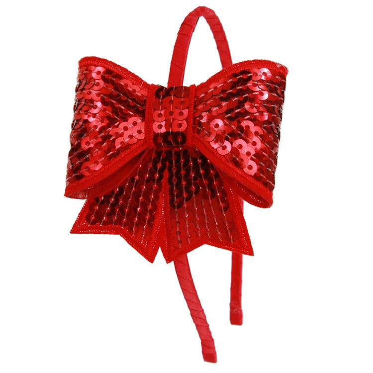 Red Sequin Big Bow