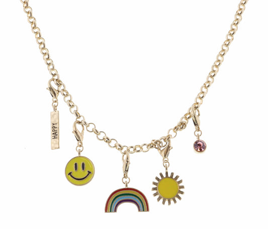 Happy Removable Charm Necklace