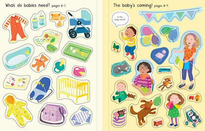 First Sticker Book The New Baby | Usborne