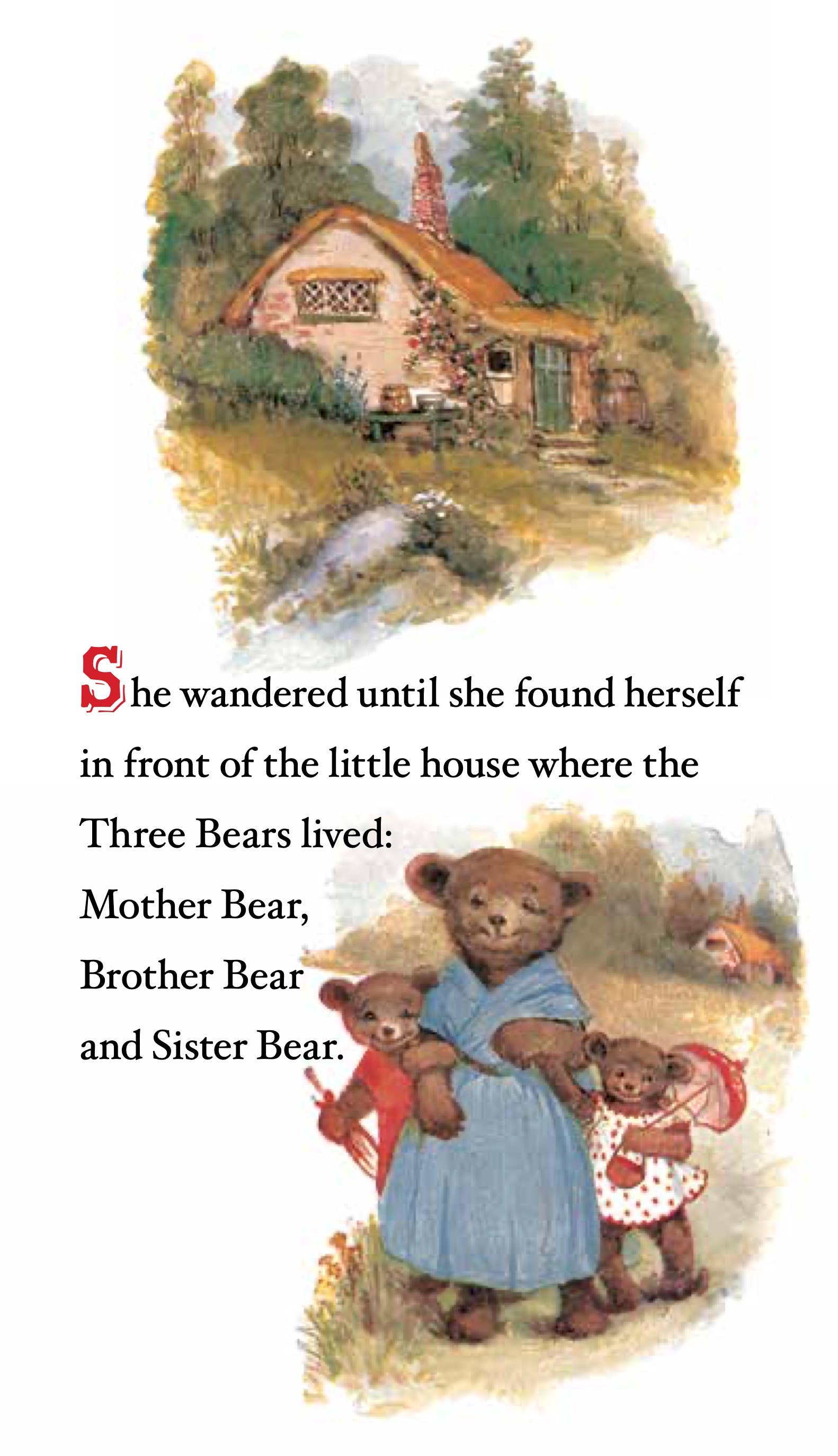 Vintage The Three Bears Shape Book
