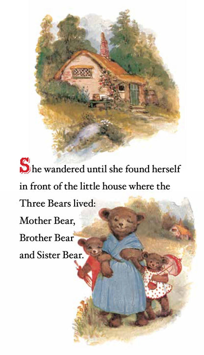 Vintage The Three Bears Shape Book