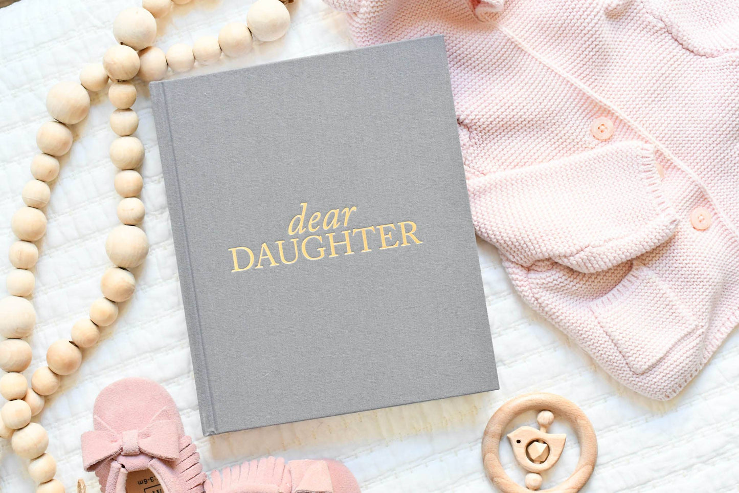 Dear Daughter Childhood Keepsake Book | Cream