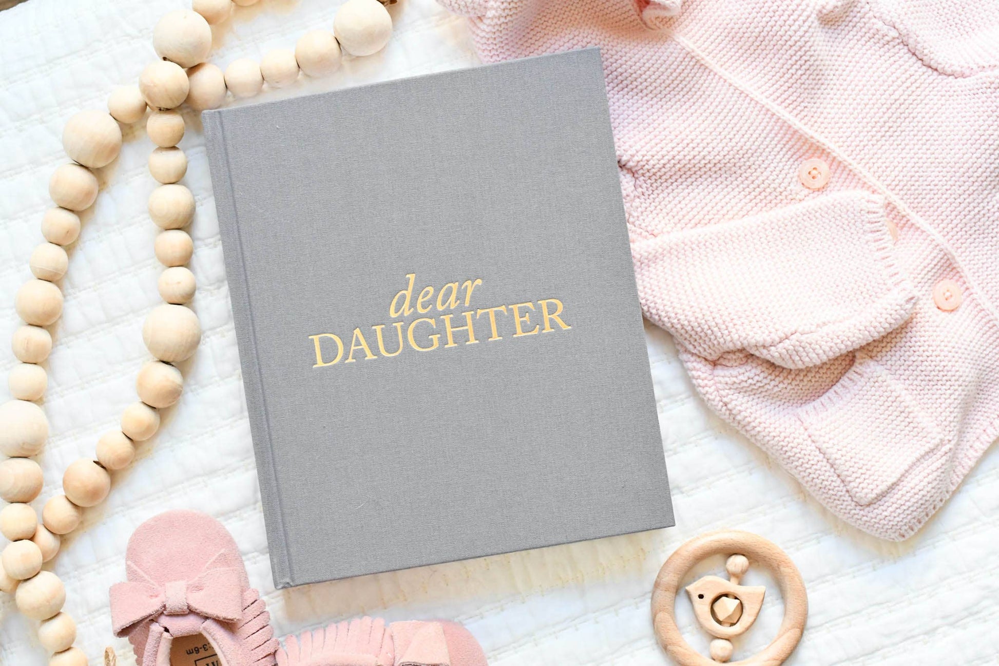 Dear Daughter Childhood Keepsake Book | Cream