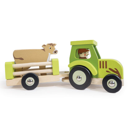 Wooden Tractor & Trailer
