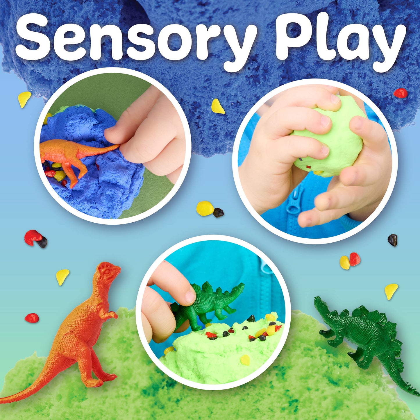 Sensory Mini Play Kit Jar with Cloud Clay | Dinosaur