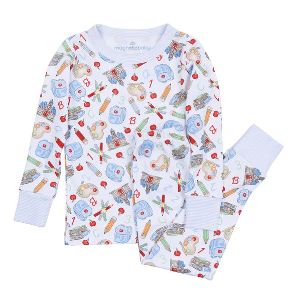 School Day Sweetness Long PJs | Light Blue