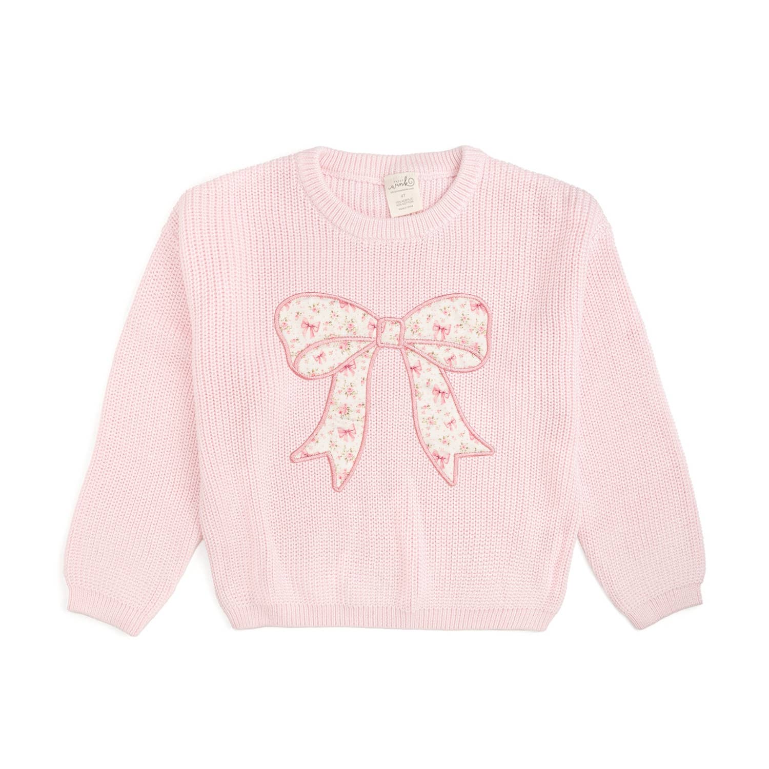 Ditsy Floral Bow Knit Sweater - Kids Boutique Clothing