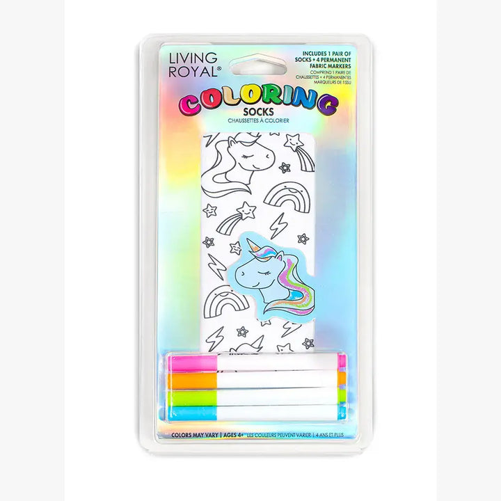 DIY Coloring Kit Socks | Unicorn Galaxy