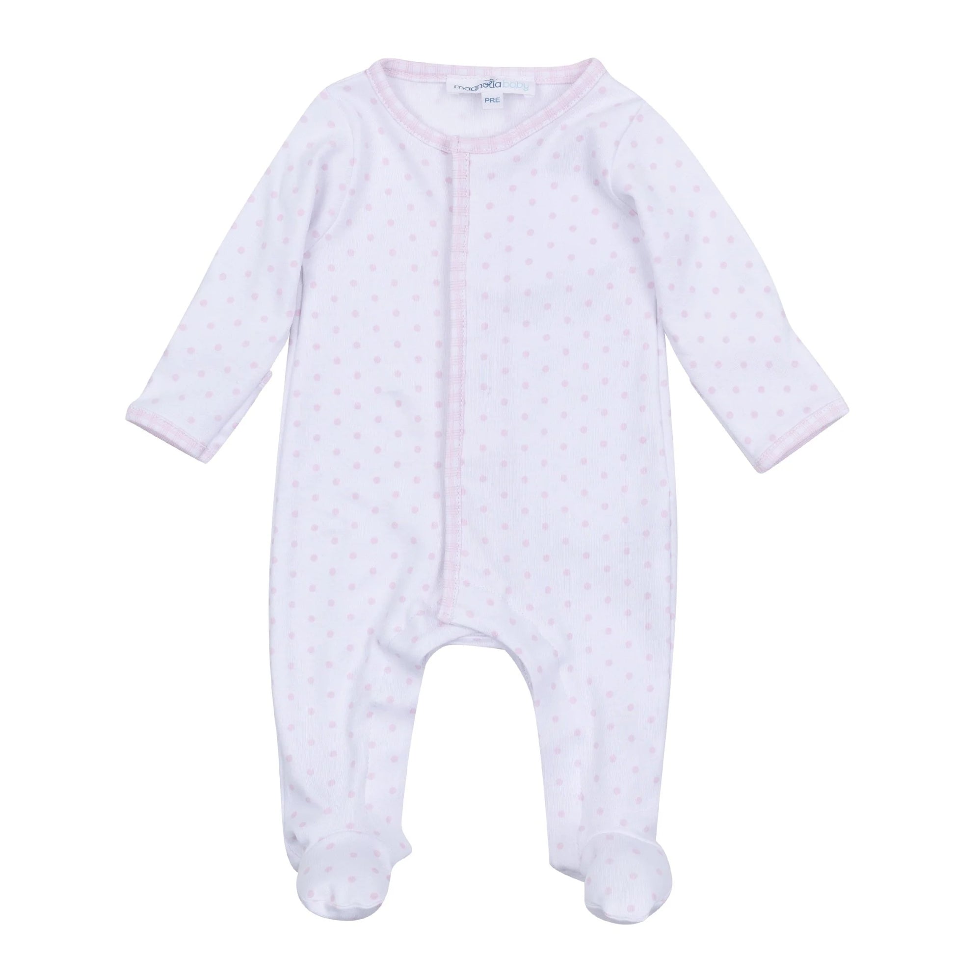 Gingham Dots Essentials Footie | Pink