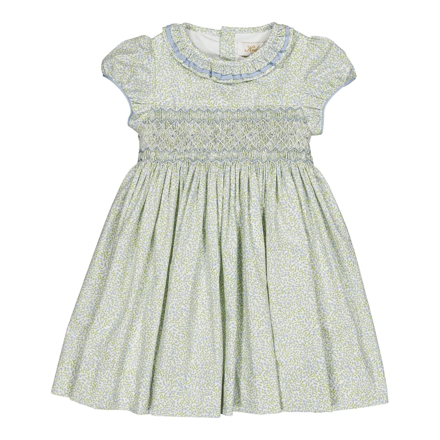Hars Smocked Dress I Little Blue Print