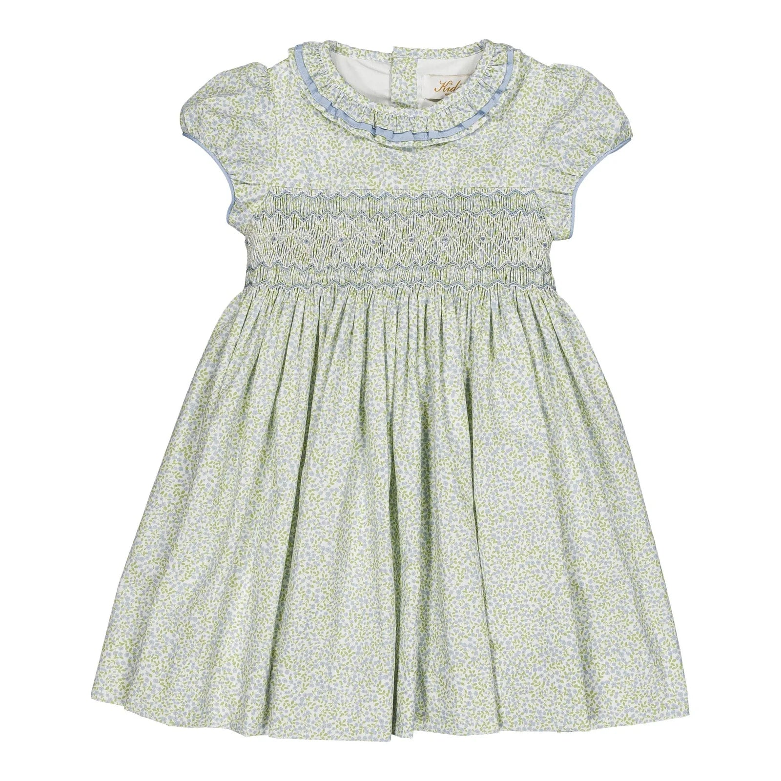 Hars Smocked Dress I Little Blue Print