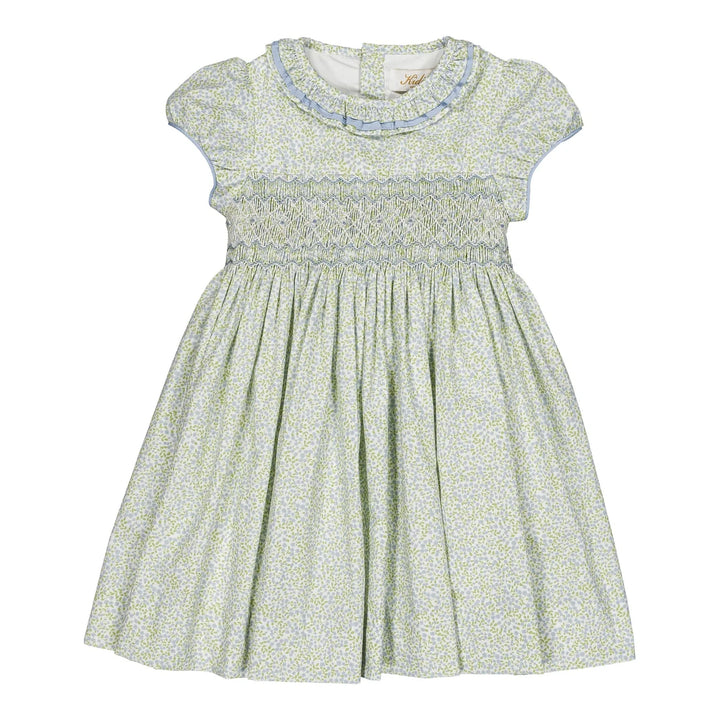 Hars Smocked Dress I Little Blue Print
