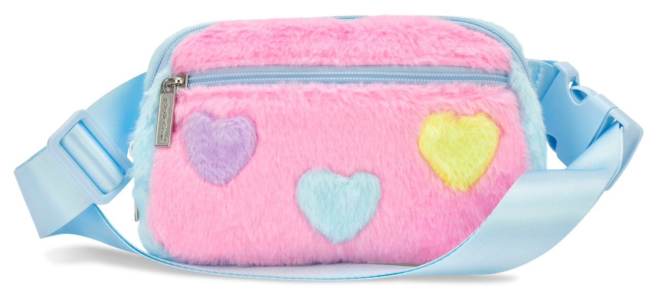 Hearts Color Block Belt Bag