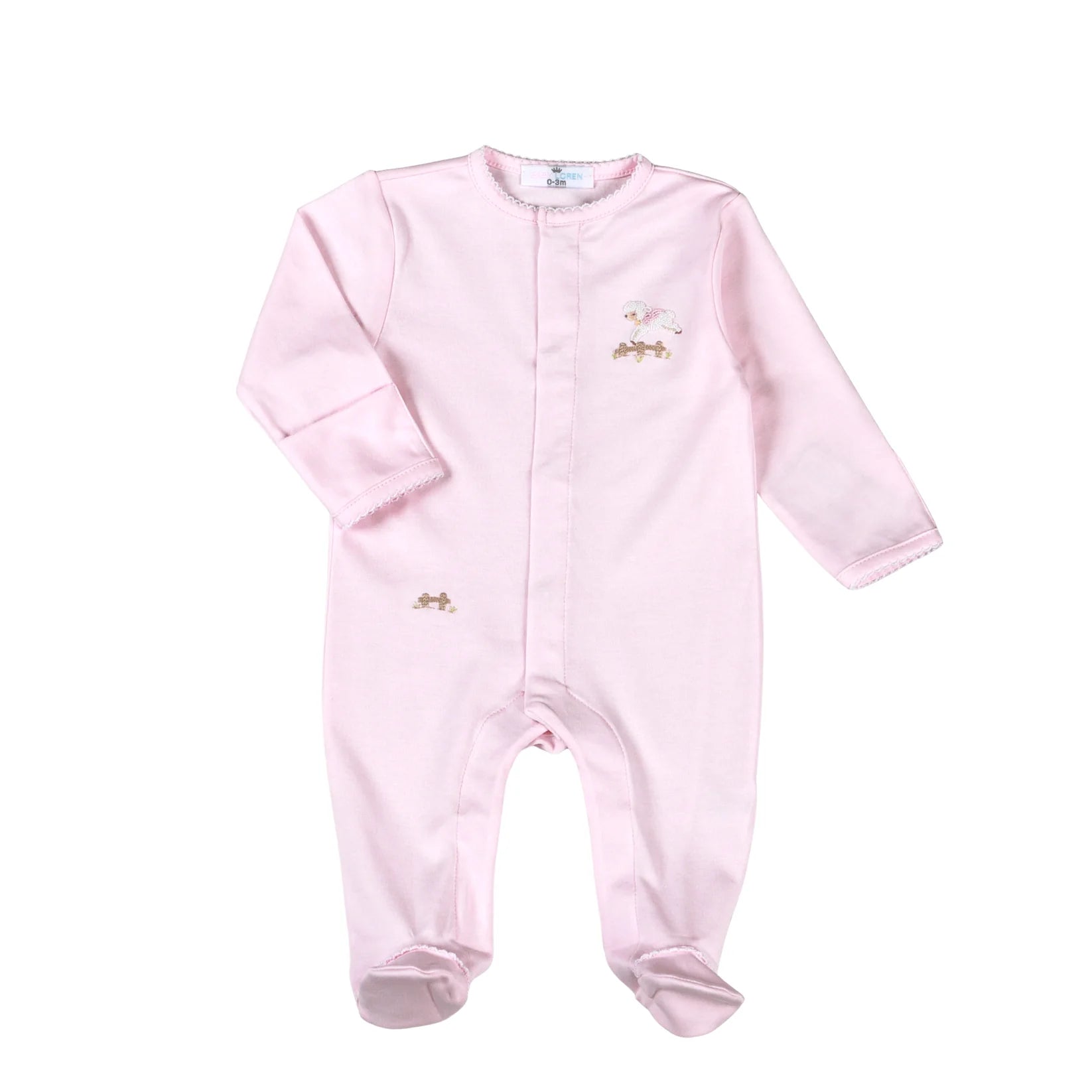 Pink Baby Lamb Pima Footie