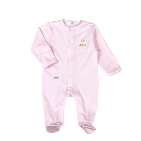 Pink Baby Lamb Pima Footie