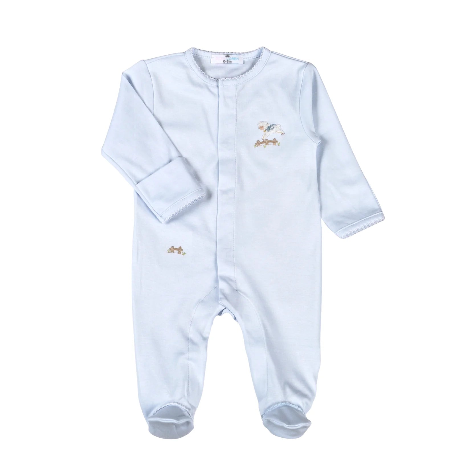 Blue Baby Lamb Pima Footie