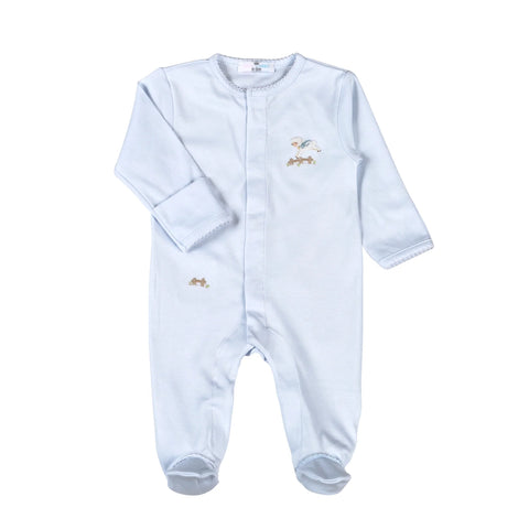 Blue Baby Lamb Pima Footie