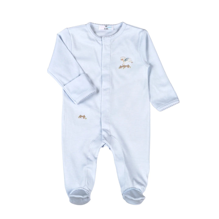 Blue Baby Lamb Pima Footie
