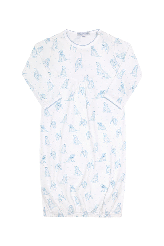 Print Gown | Blue Puppy Love