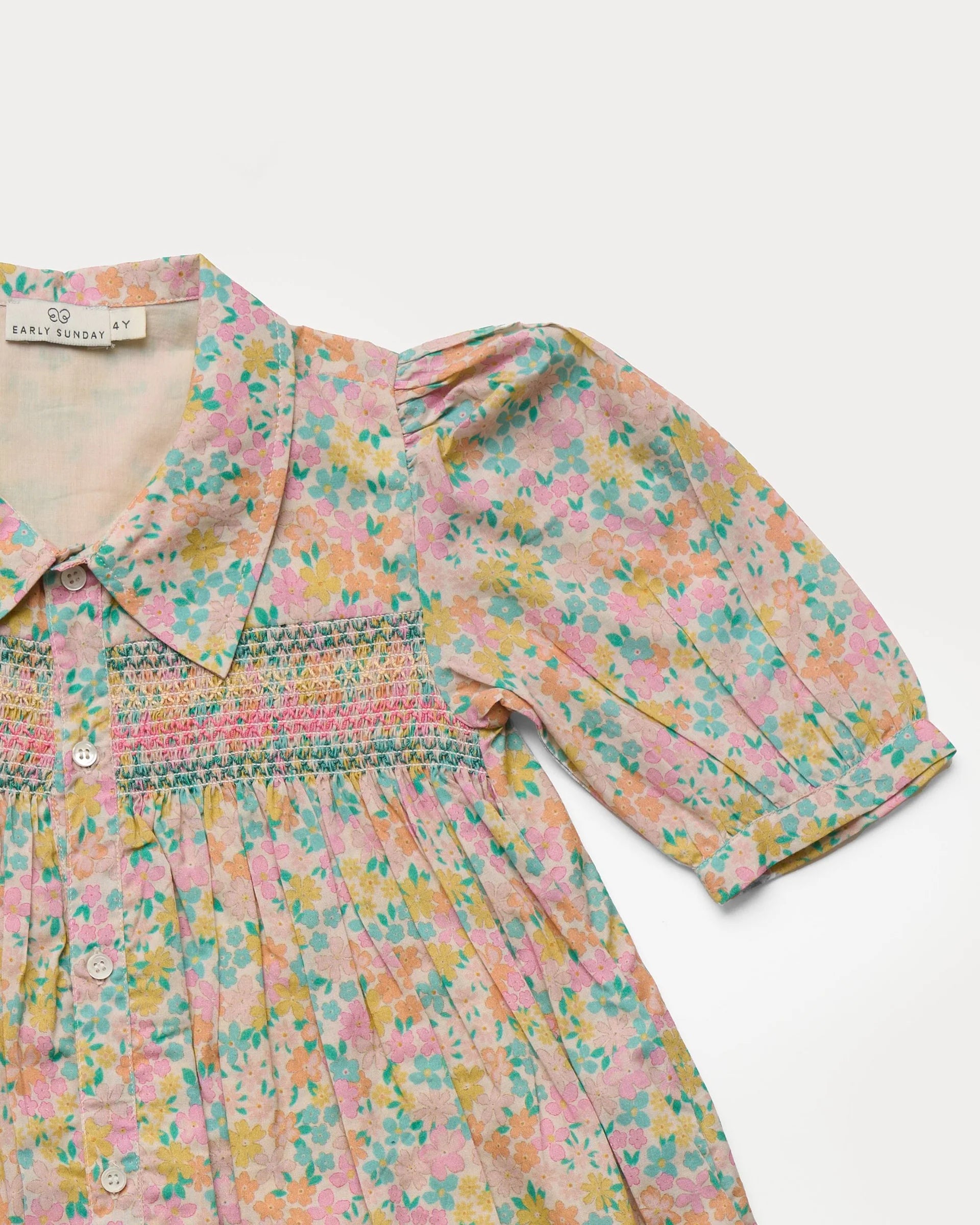 Jane Dress |  Emma Floral Mint