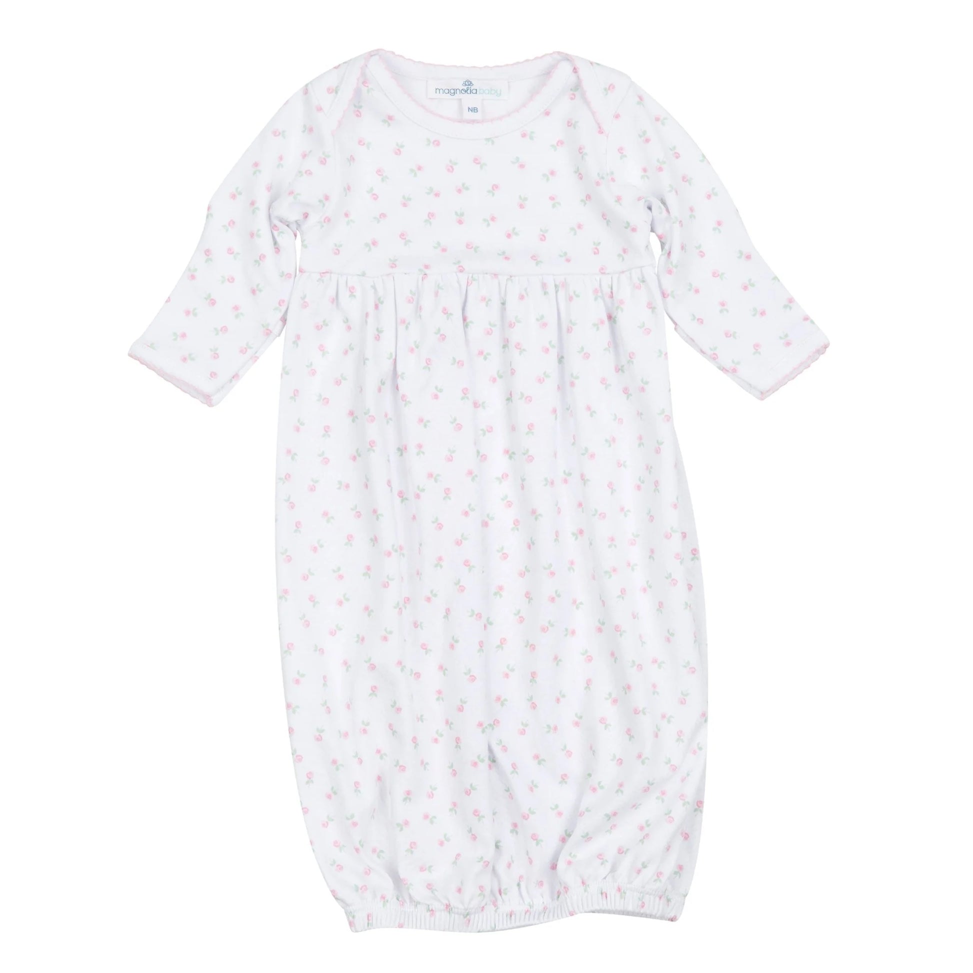 Juliette's Classics Pink Printed Gathered Gown