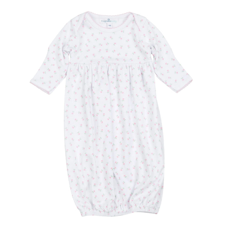 Juliette's Classics Pink Printed Gathered Gown