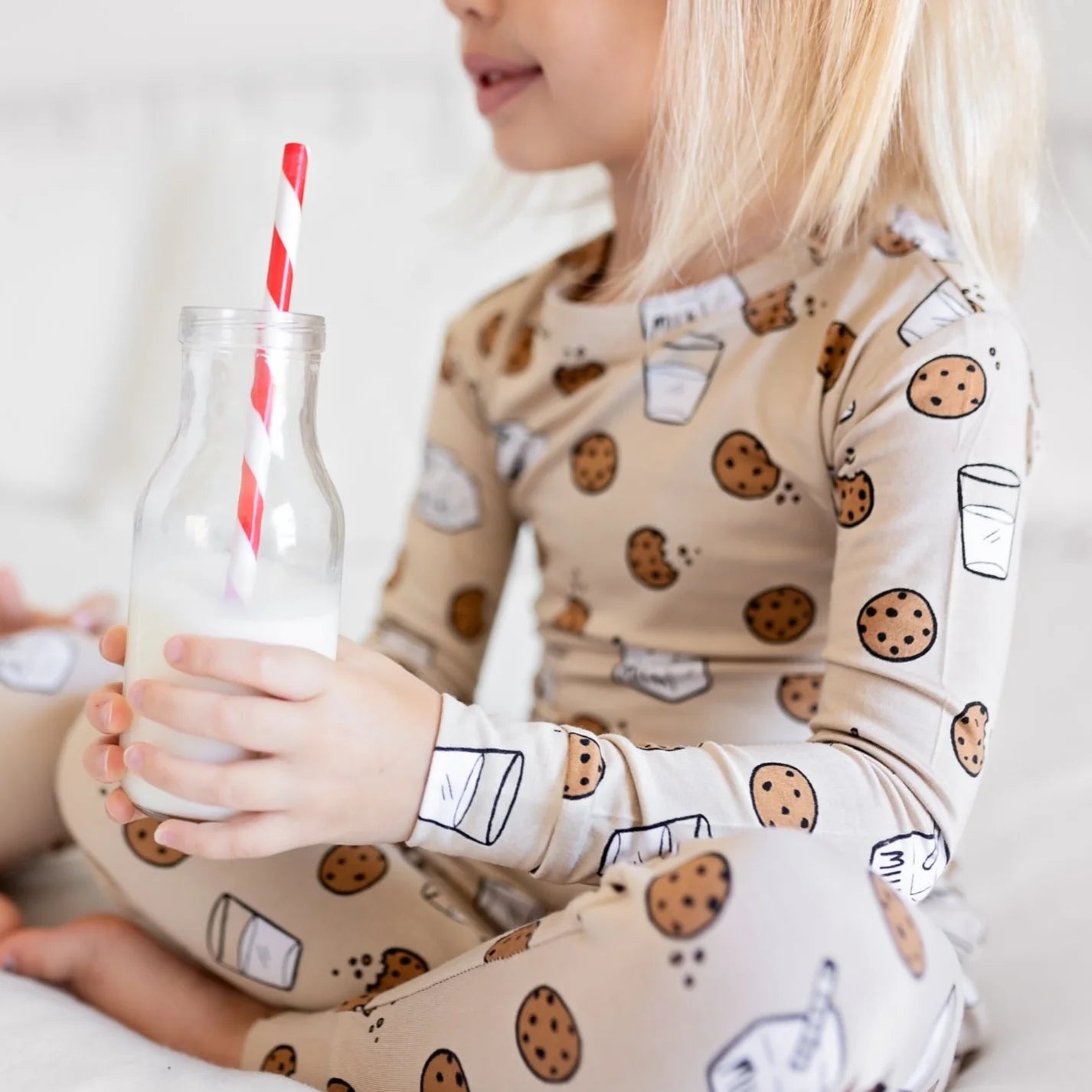 Two-Piece Long Sleeve Pajamas | Cookies and Milk