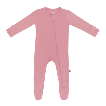 Kyte Baby Zippered Bamboo Footie | Apple Blossom