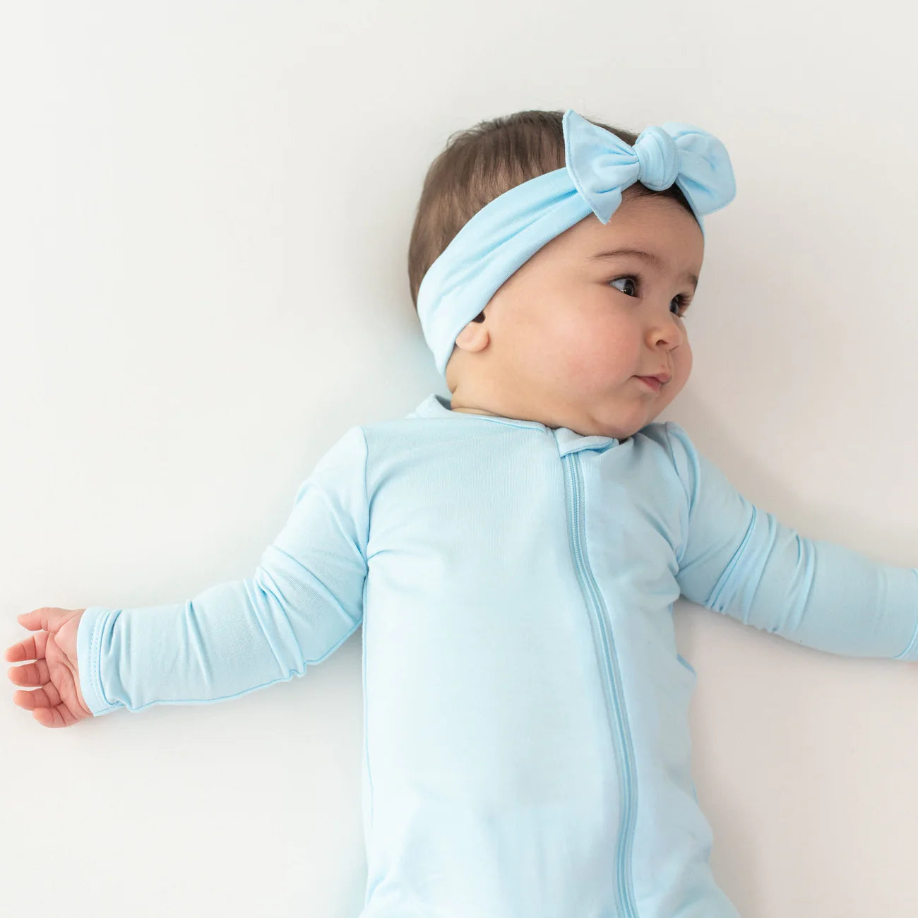 Kyte Baby Zippered Bamboo Footie | Powder