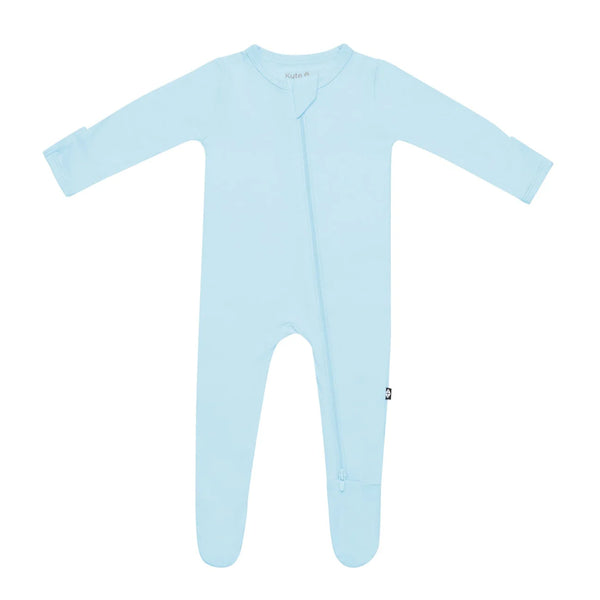 Kyte Baby Zippered Bamboo Footie | Powder