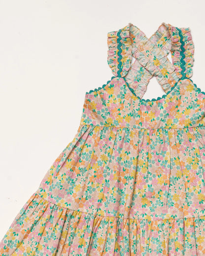Laura Dress | Emma Floral Mint