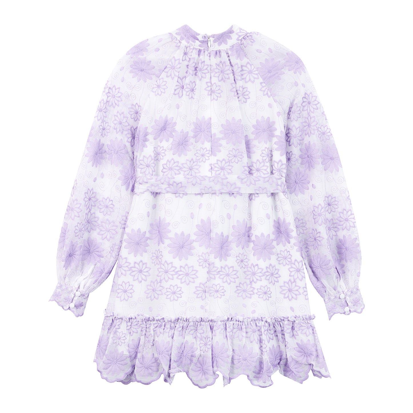 Lena Embroidered Mini Dress | Purple