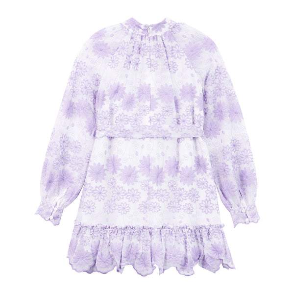 Lena Embroidered Mini Dress | Purple