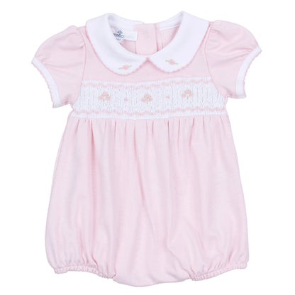 Lillian Smocked Bubble | Pink
