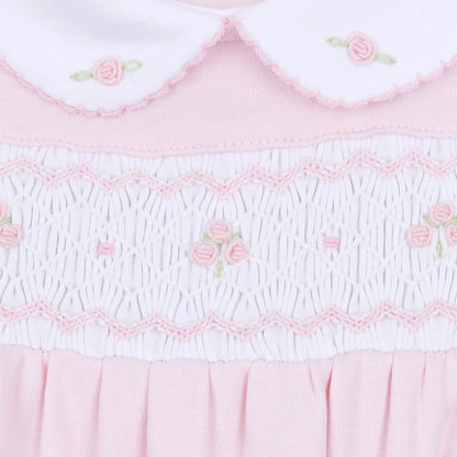Lillian Smocked Bubble | Pink