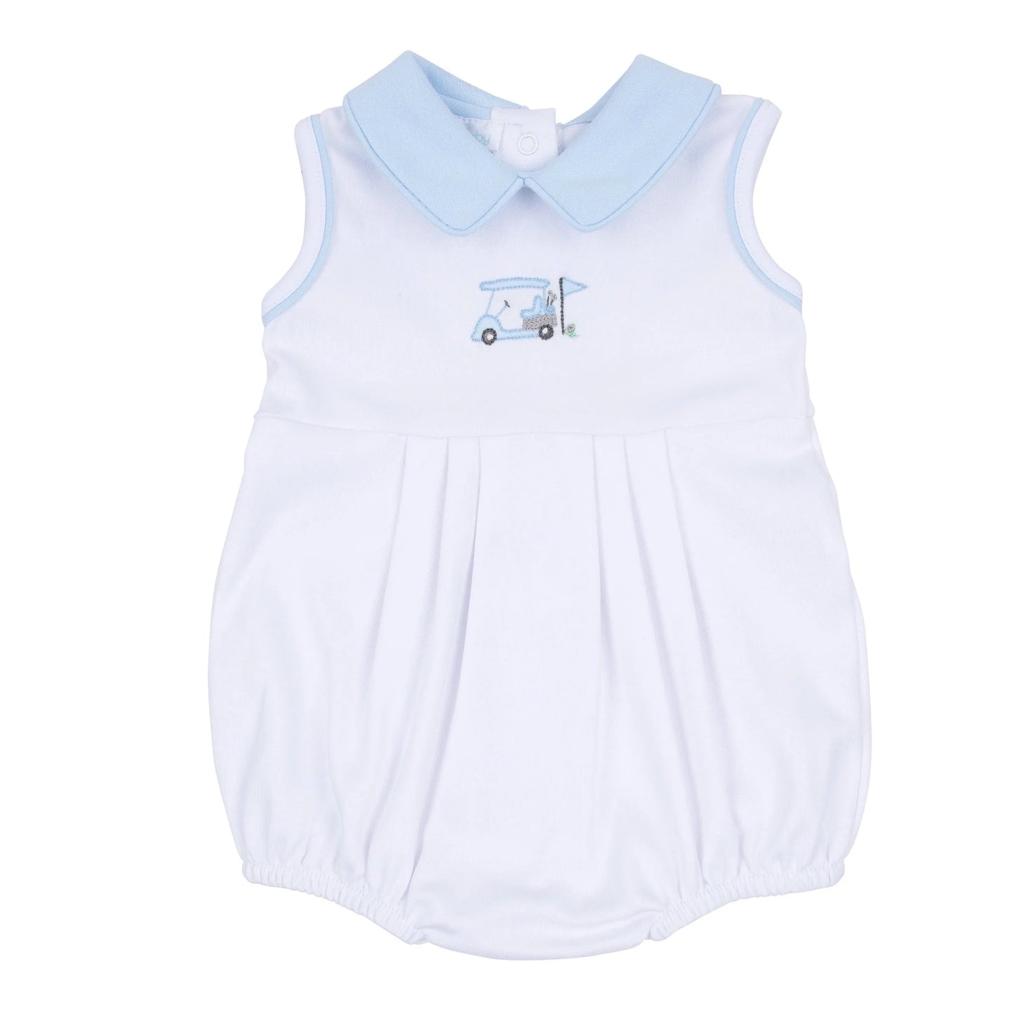 Little Golfer Collared Bubble I Light Blue