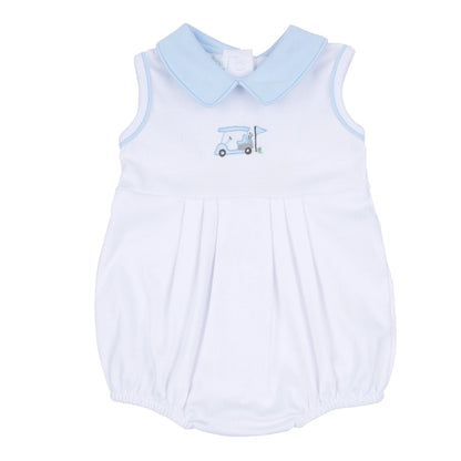 Little Golfer Collared Bubble I Light Blue